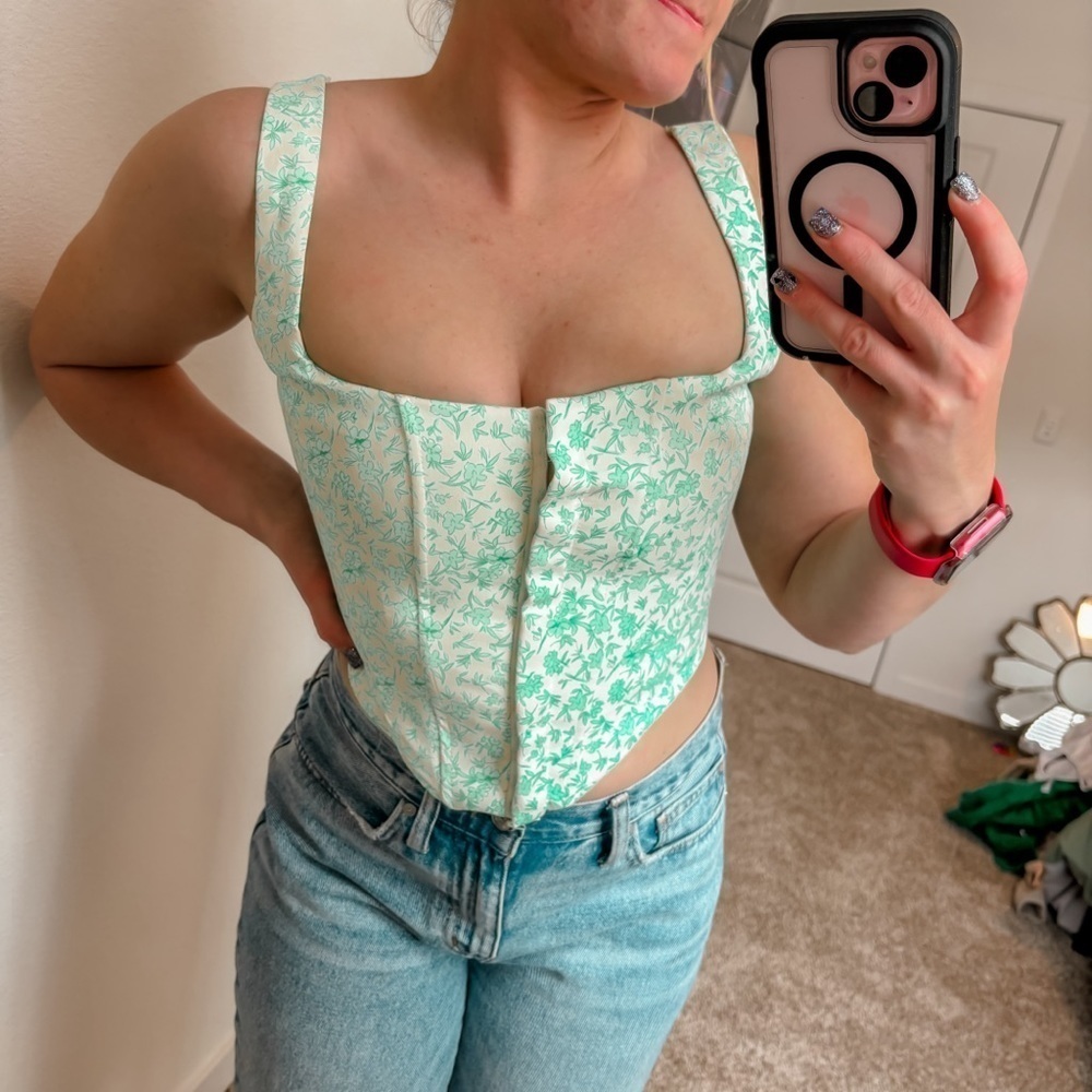 Zara Floral Corset size small